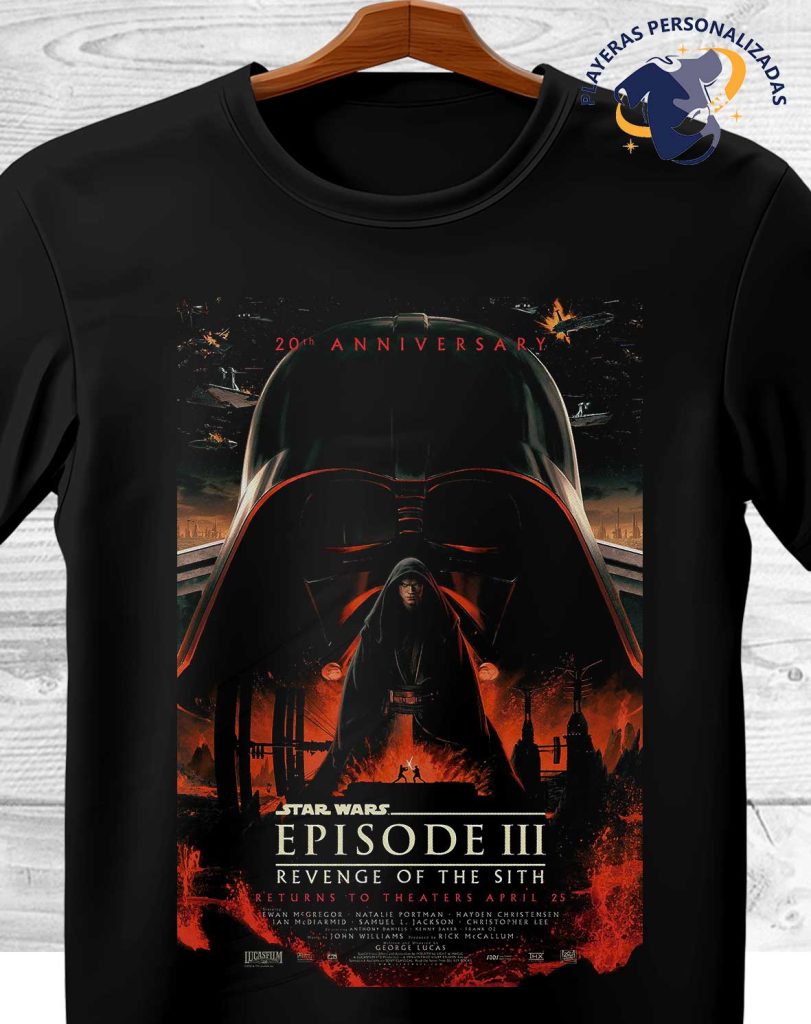 Playera 20th aniversario episodio III star wars, Anakin Skywalker Dart Vader 